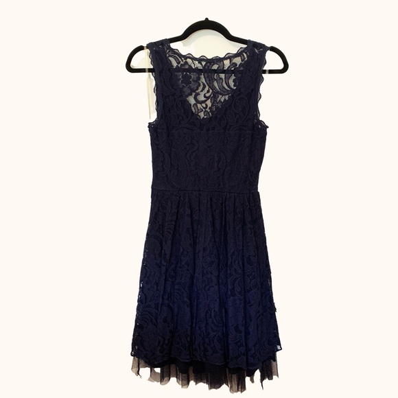 Maurices Navy Blue Lace Dress Size Small - Picture 2 of 2